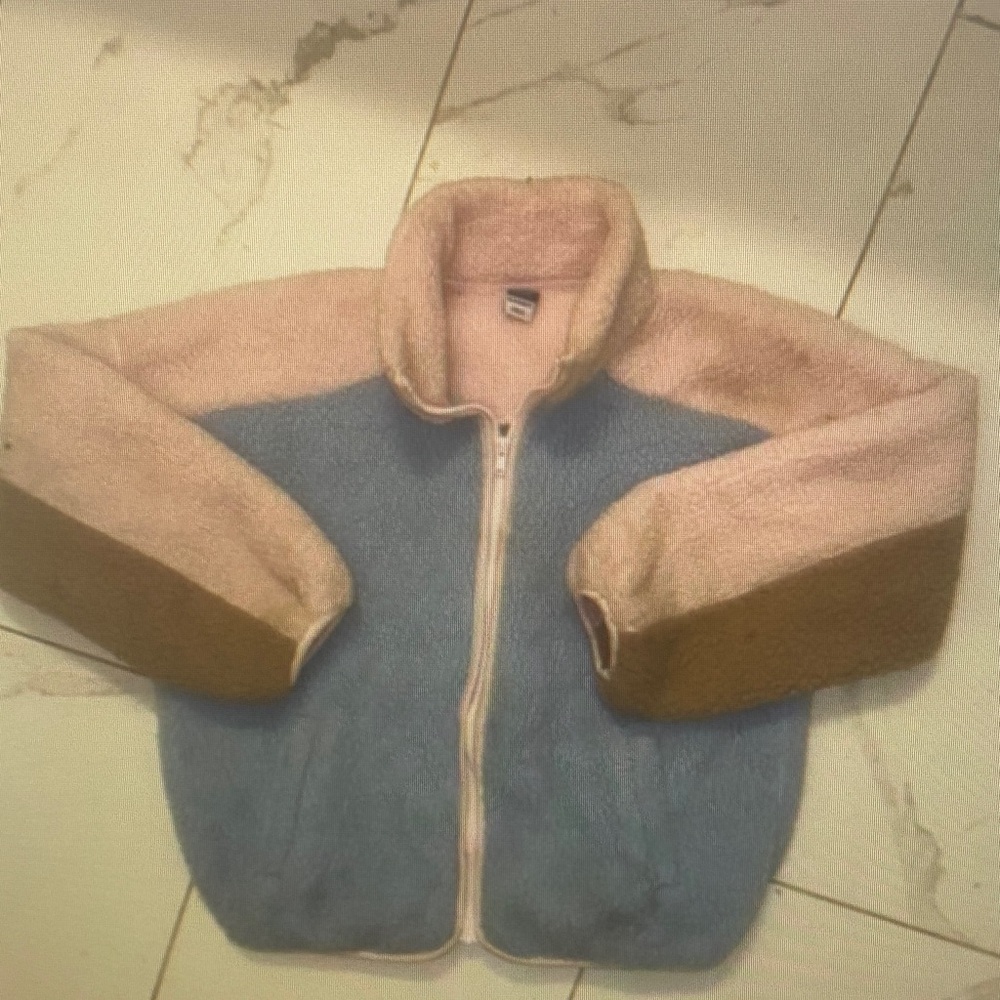 Kids Fleece Jacket - Blue, Pink, and Brown